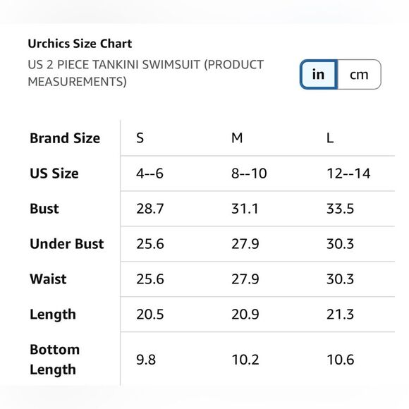 Urchics Women’s Tankini Boyshorts Swimsuit Tummy Control 2 Piece Blue Gradient M - Picture 9 of 9
